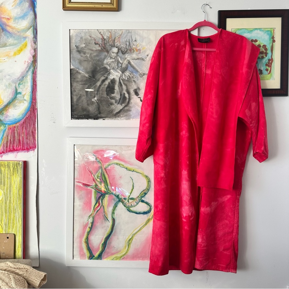 Yeohlee TEng New York Archival HandDyed Wool Coat And Scarf, Astounding Craft